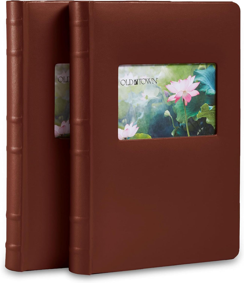 Old Town 2-Pack Bonded Leather Photo Albums, Photo Album 5x7 & 4x6 Slots,...