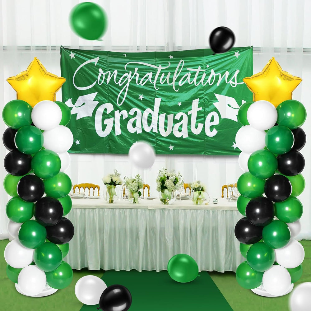 2 Sets of Balloon Column Stand Kit with 2 Star Balloons 100 Latex Balloons 2 ...