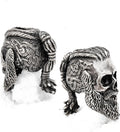 СooB EDC Paracord Bead, Knife Lanyard Bead, Charm, Beard Bead Ragnar Lothbrok Skull. Metal Hand-Casted Paracord Beads Charms for Paracord Lanyards 1Pcs/Lot