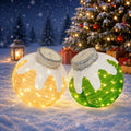 2 Pcs Outdoor Christmas Ornaments, Lighted Pop-Up Holiday Ball Decoration with 160 LED Lights, 8 Light Functions, Lighted Collapsible Christmas Outdoor Decorations for Yard, Patio, Home