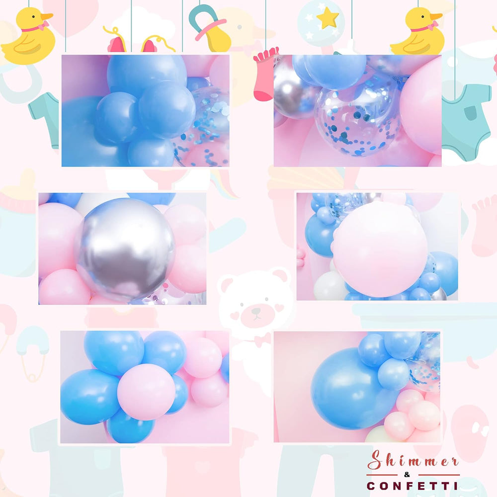 SHIMMER & CONFETTI DIY Balloon Garland and Arch Kit for Gender Reveal, We...