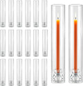 20 Pack Glass Hurricane Candle Holders 12.6" Open Ended Candlestick Holder Tubes Clear Bottomless Cylinders Suitable Taper LED Candles for Wedding Party Christmas Table Centerpiece Decor
