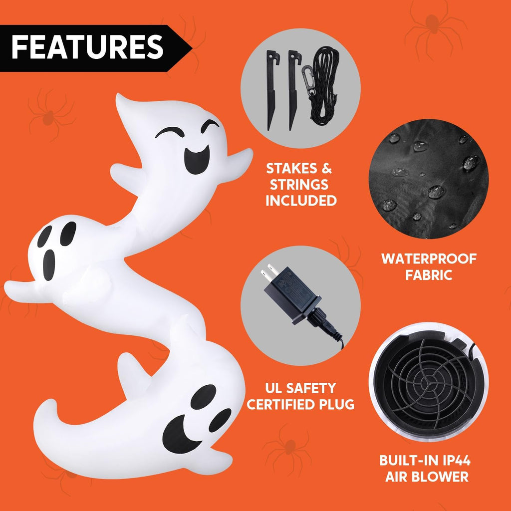 joyin 8ft tall halloween inflatables outdoor decorations, inflatable on a desk or shelf