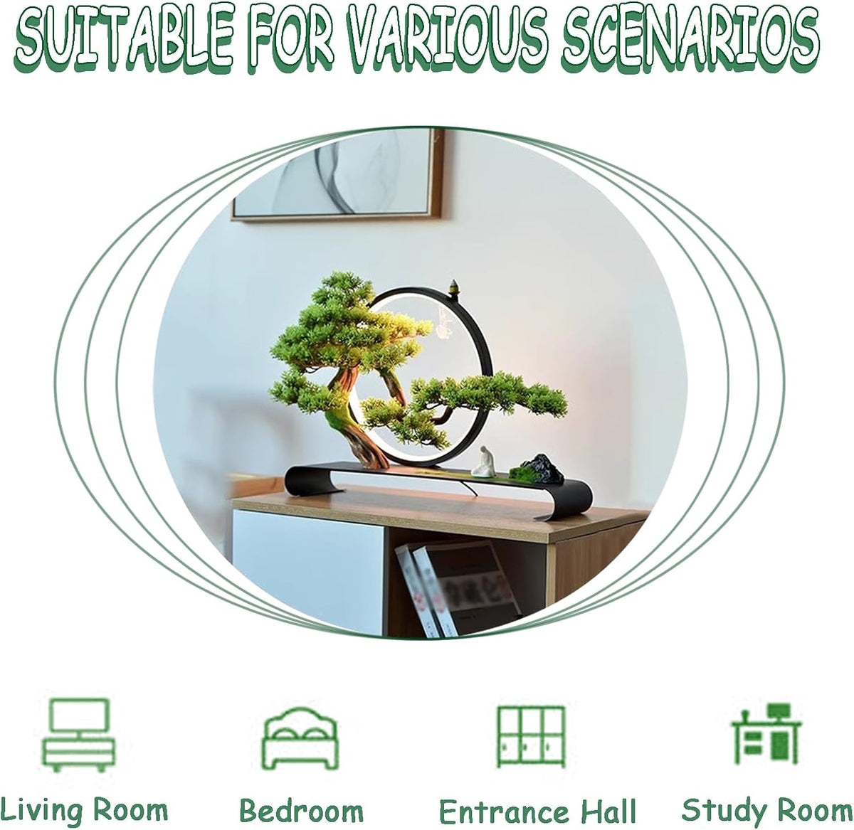 Fake Bonsai Tree Decor, Realistic Artificial Bonsai Tree