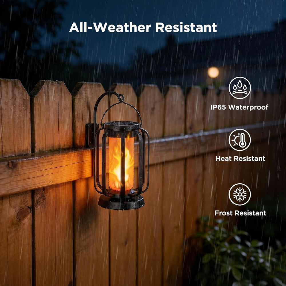Gen2 Solar Lanterns Outdoor Lights with Ultra-Real Flame