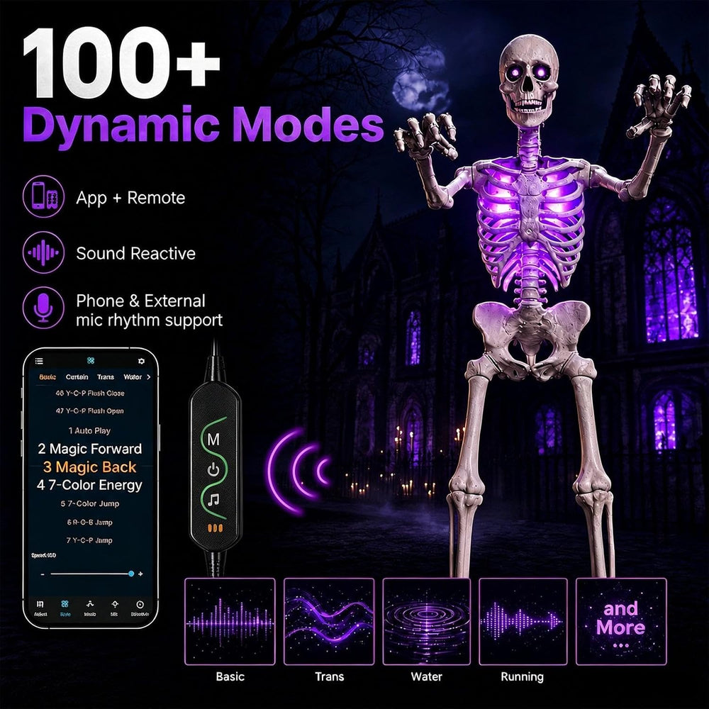 Halloween Smart RGB Skeleton Chest Lighting Kit
