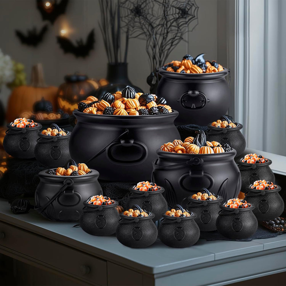 MEADIN 15 in 1 Package (12.8”, 9.8”, 7.6”, 5.7”, 2.7”) Large Black Plastic Wi...