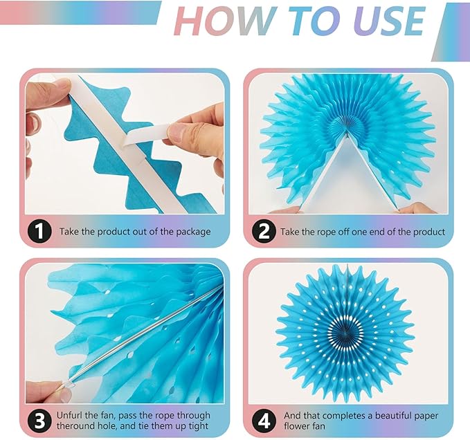 20 Pcs Brown Hanging Paper Fan, Round Paper Fans Decorations Set for Weddings, Birthdays, Engagement, Bridal Shower, Baby Shower Event, Graduation, Party Supplies Decor