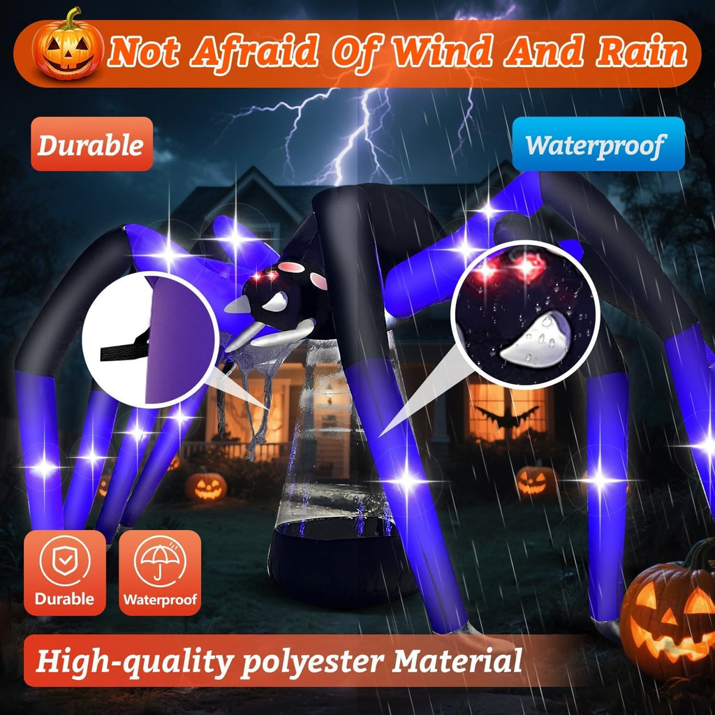 9ft giant outdoor halloween inflatables decorations spider blow, package contents