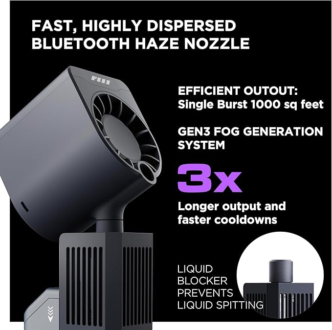 PMI SmokeNINJA PRO HAZER KIT - Portable Fog Machine with Bluetooth, 3rd Gen Haze Nozzle for Cinematic & Studio Use - Perfect for Cinematography, Photography, and Events (PRO HAZER KIT)