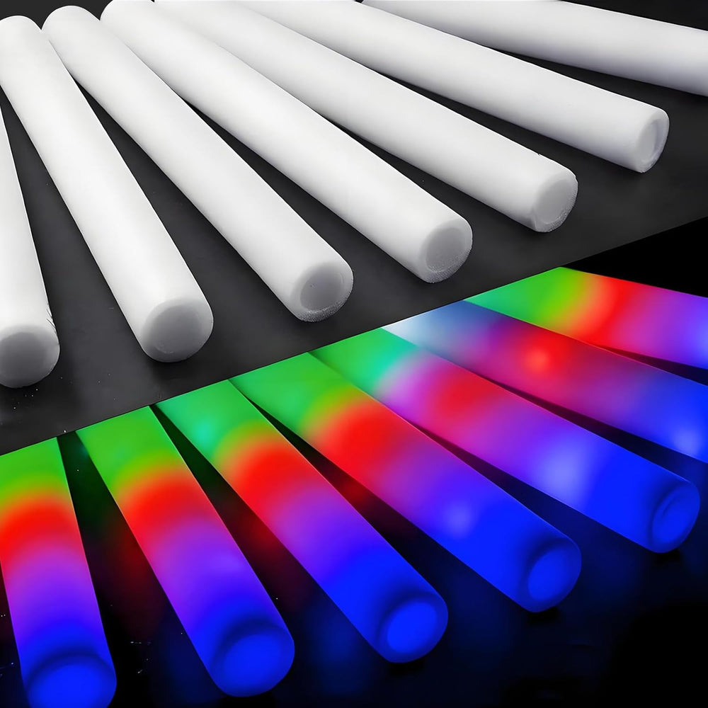 118 Pack Foam Glow Sticks Bulk Party Pack,Party Favors Supplies,3 Flashing Mo...