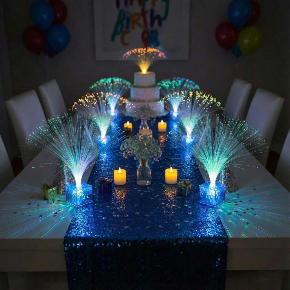 16 Pcs Mini Fiber Optic Lamp Bulk Glow Dark Party Favors, 6 Inch