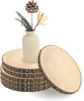 6 Pack Round Wood Slices, 10-12 Inch, Rustic