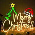 FRAMICS Merry Christmas Neon Sign-10 Adjustable Brightness LED Christmas Decorations Light Up Wall Decor with 9.8 FT USB Power Cord Wall Neon Light for Windows, Living Room, Bedroom, Party, Gifts