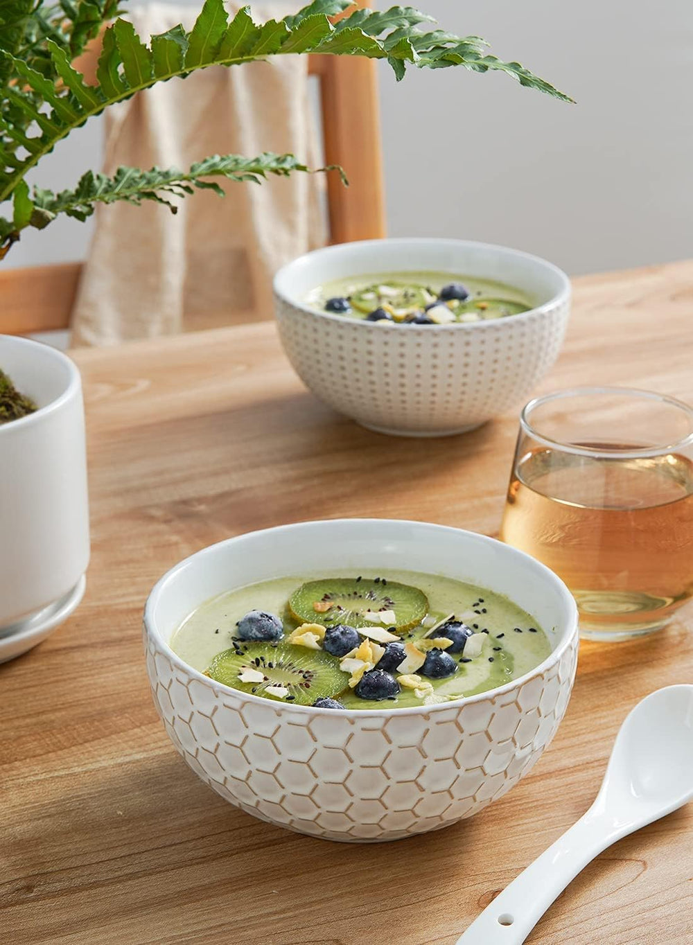 LE TAUCI Cereal bowls 26 oz, Ceramic Soup Bowl for Kitchen, Embossment Stonew...