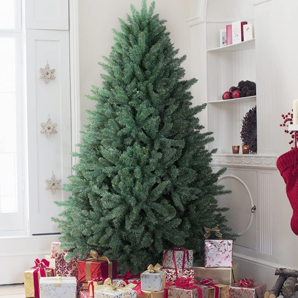 OasisCraft 6.5ft Christmas Tree, Premium Hinged Blue Spruce Artificial Christ...