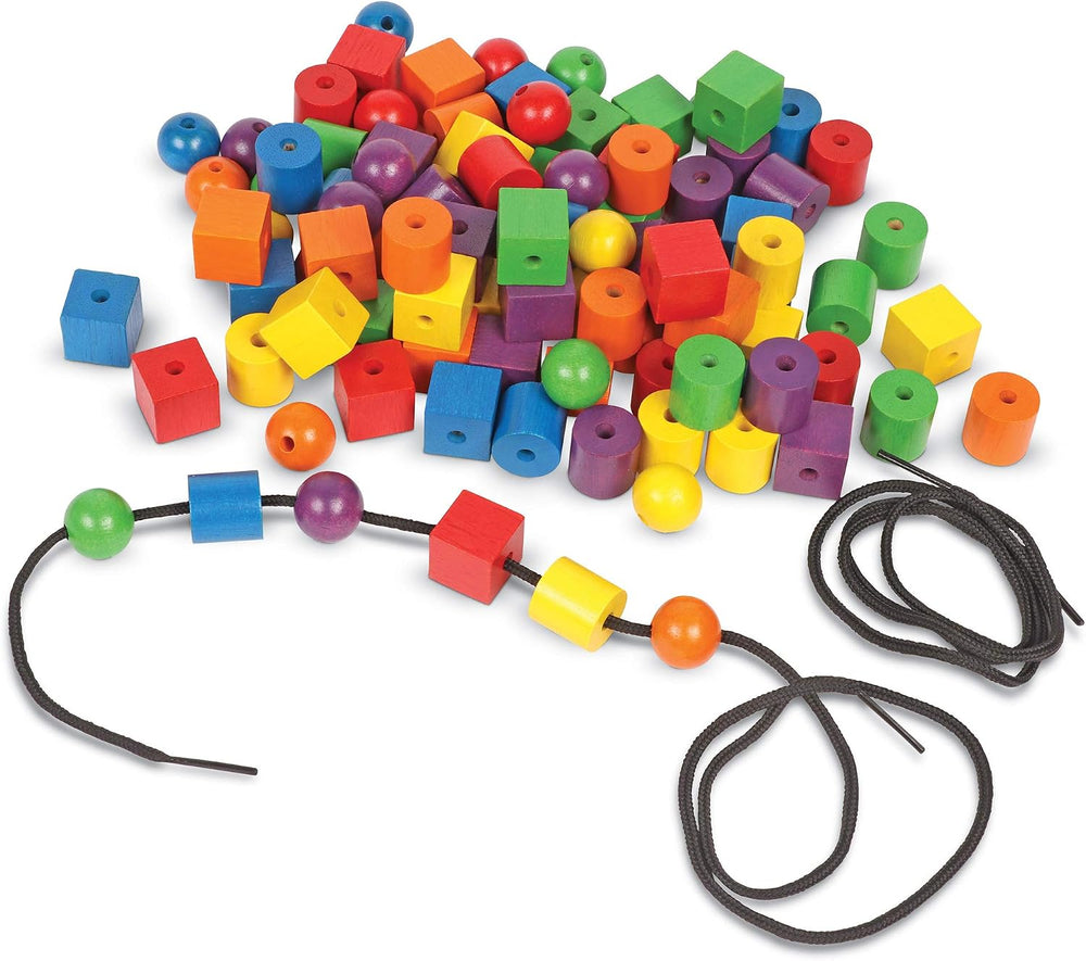 Learning Resources Wooden Beads in a Bucket