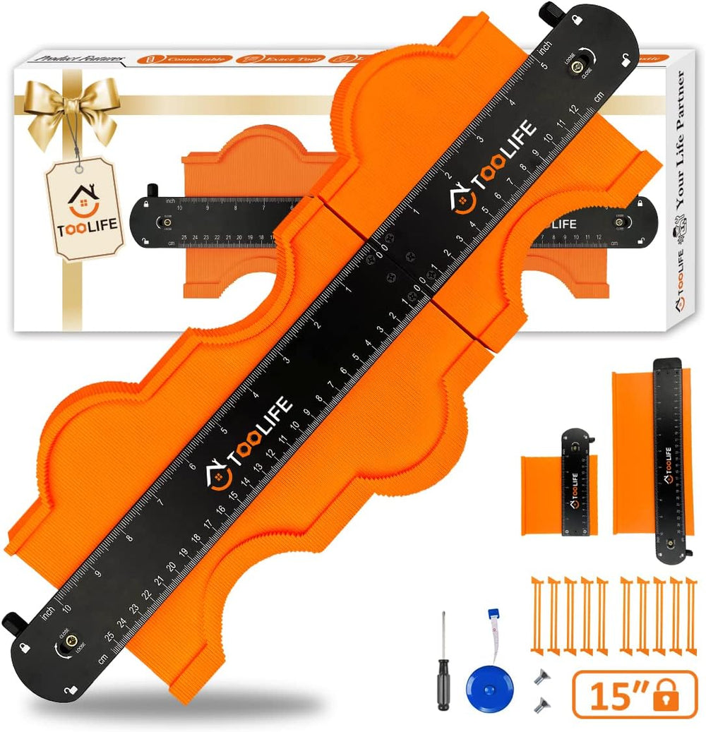 TOOLIFE Connectable Contour Gauge with Lock, Stocking Stuffers，Gifts for Men ...