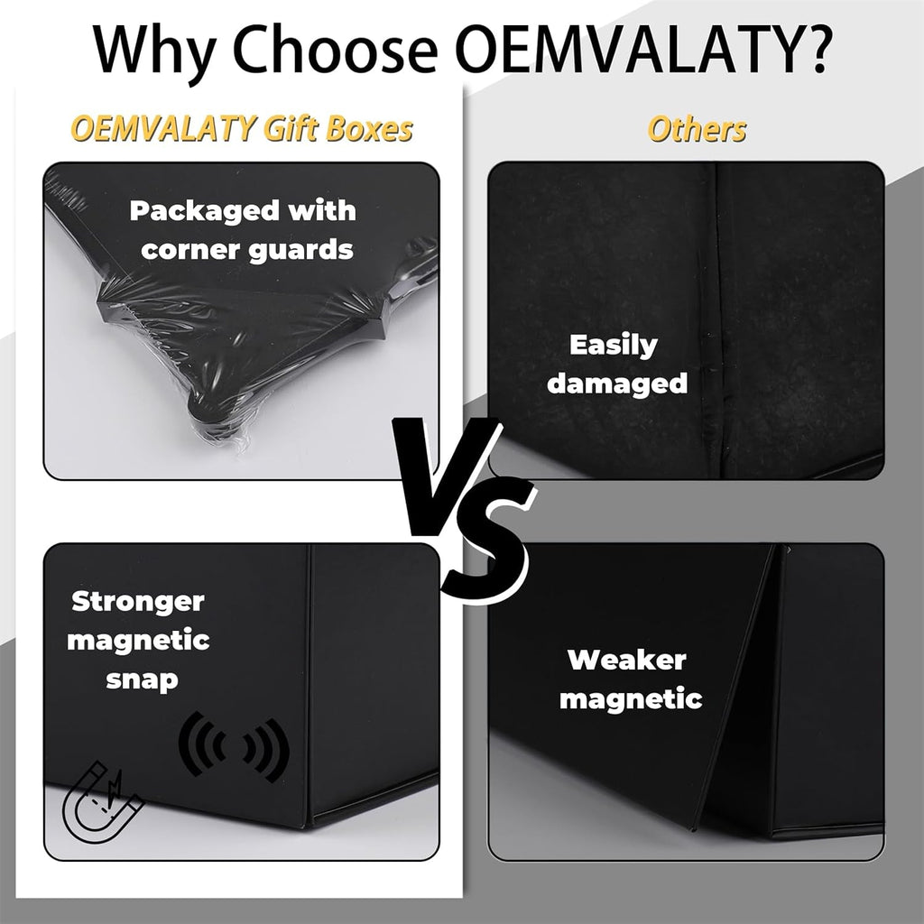 oemvalaty black gift box,8x8x4 inches gift boxes with, package contents