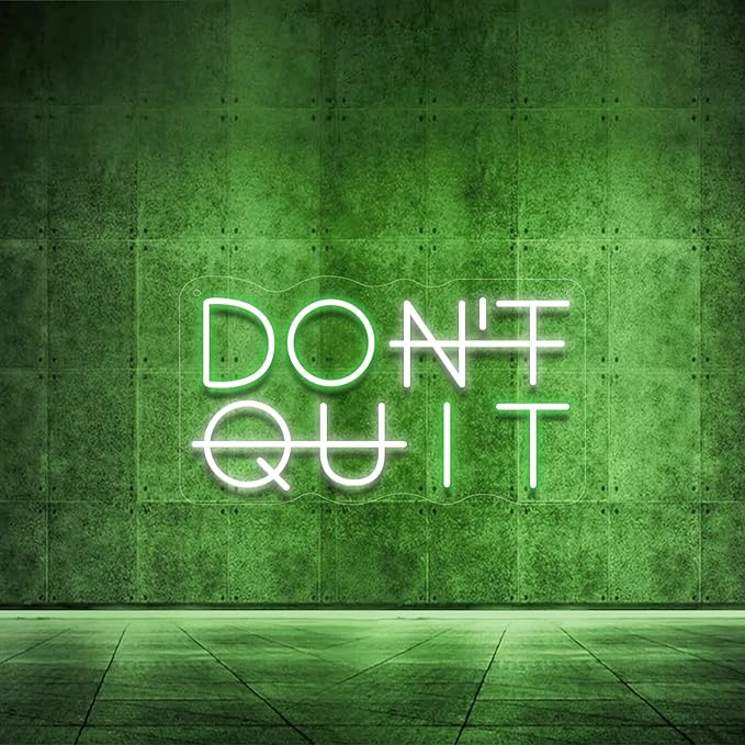 Don't Quit LED Neon Sign for Wall Decor, DO IT Neon Lights Party Decorations, USB Powered Switch LED Lights Adjustable for Office, Gym, Man Cave, Gamer Room Decor