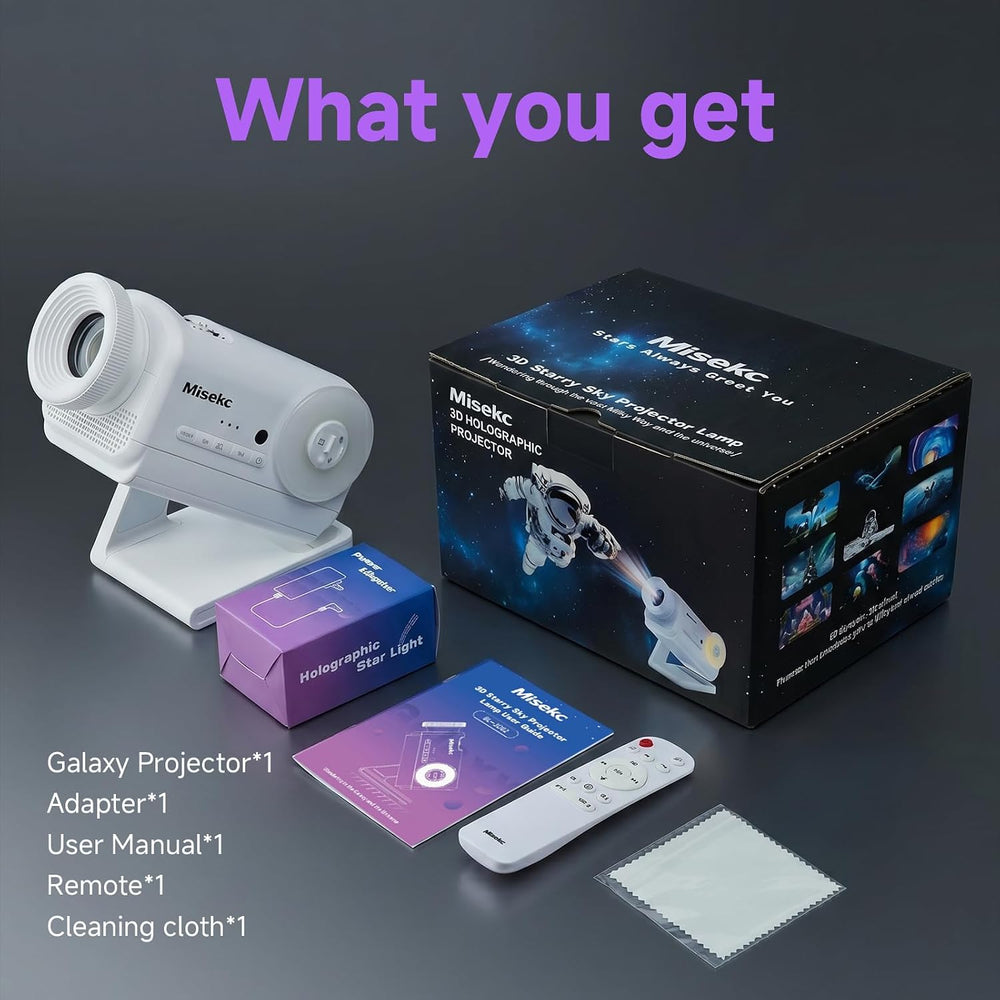 3D Galaxy Projector,HD Star Ocean Planetarium Night Light for Bedroom Decor