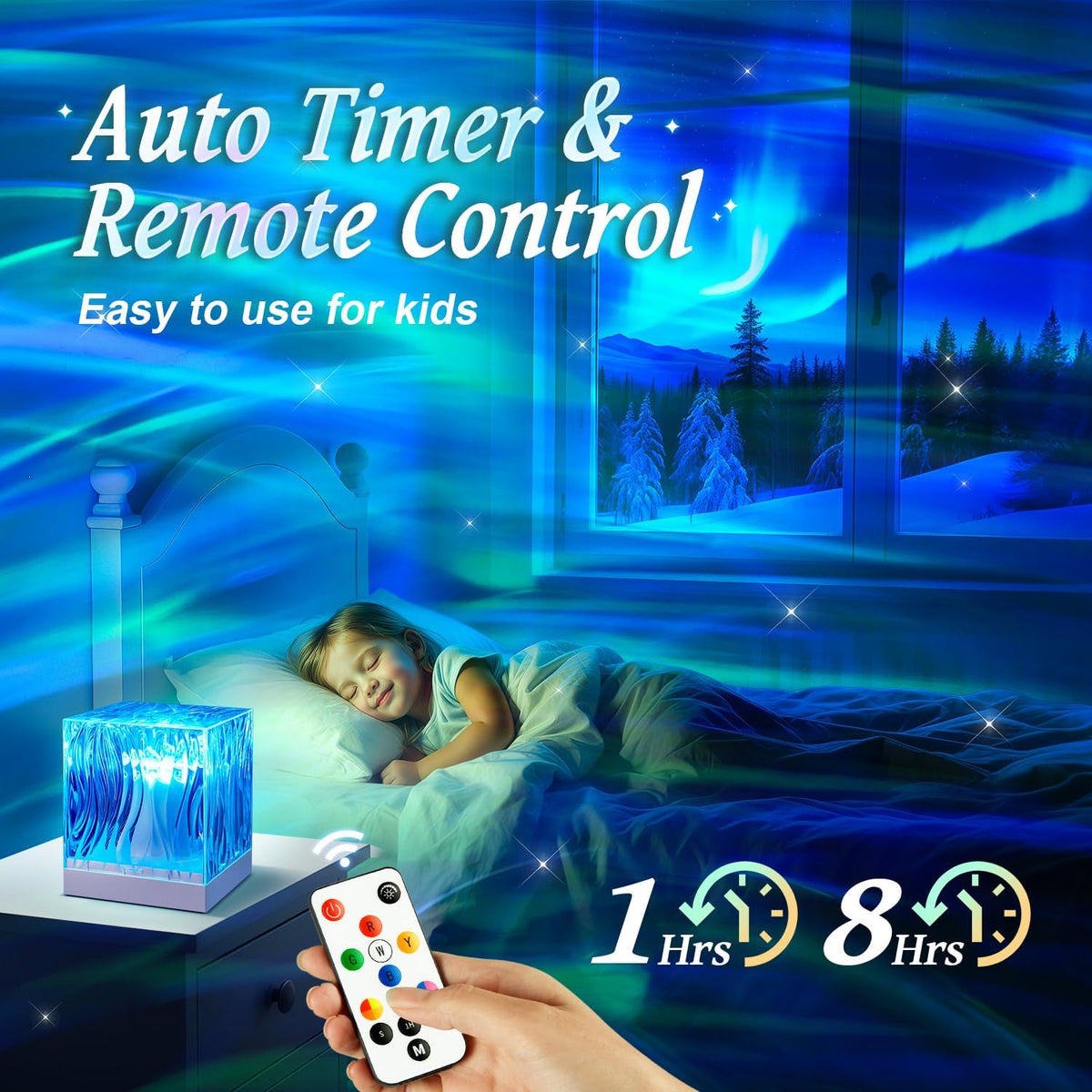 galaxy projector night light,18-color teen girl gifts trendy showing dimensions