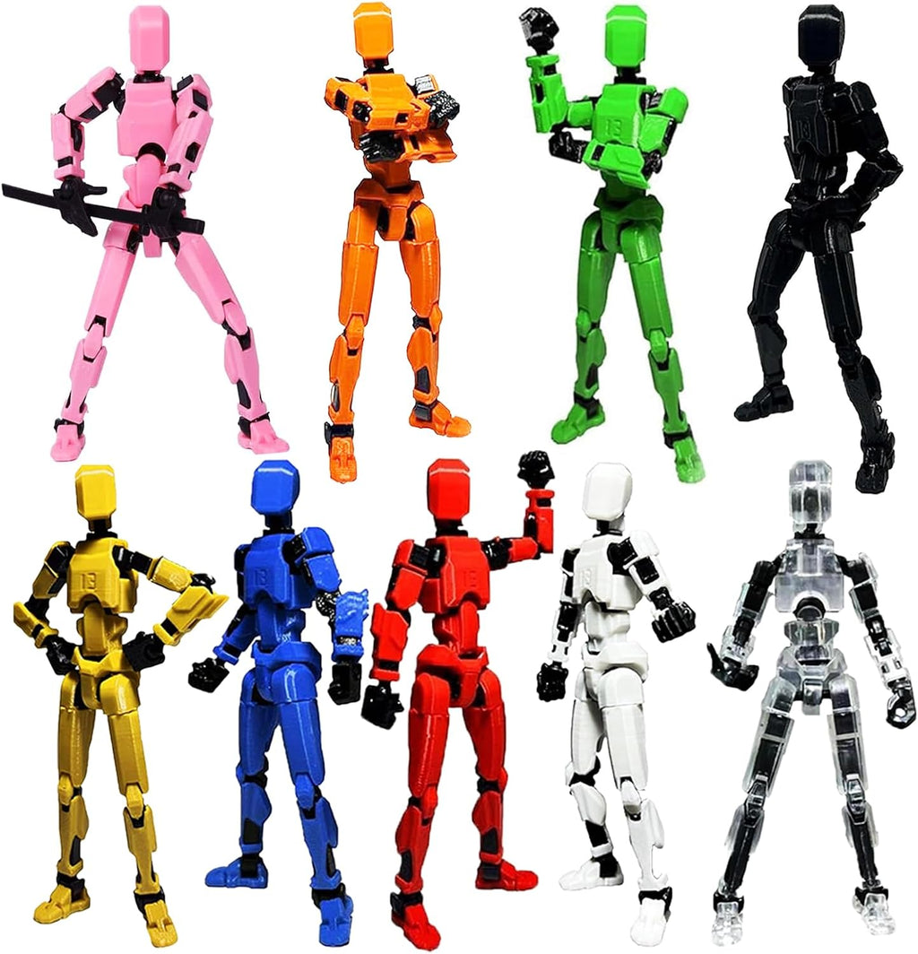 dumwick titan 13 action figure,3d printed lucky robot shown in use