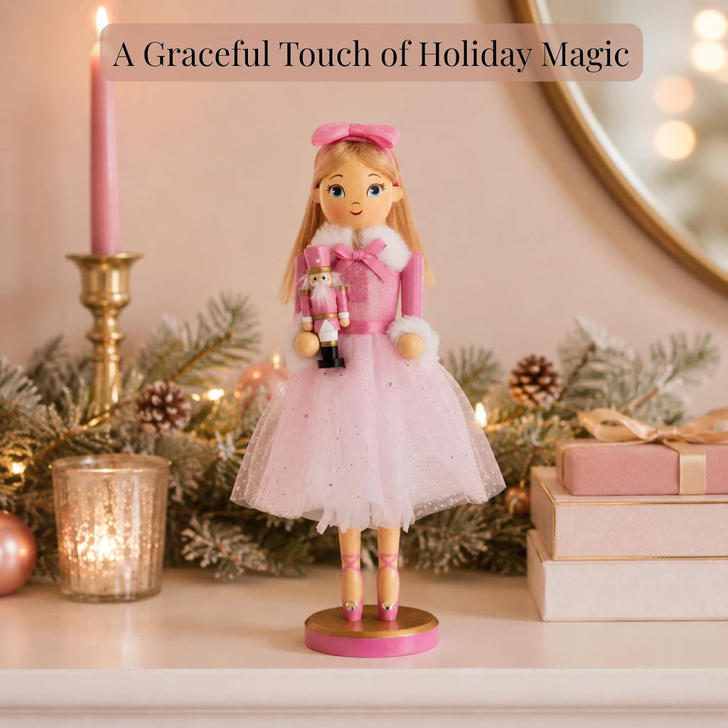 the bridge collection clara ballerina nutcracker & doll shown in use