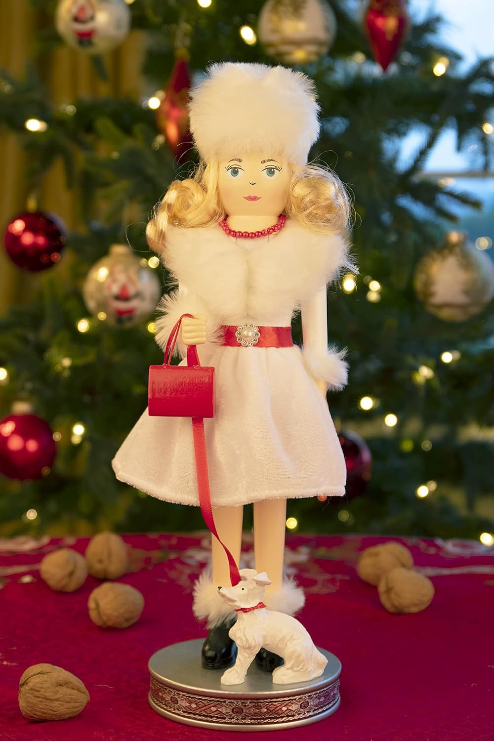 clever creations red female shopper 14 inch traditional, front angle view