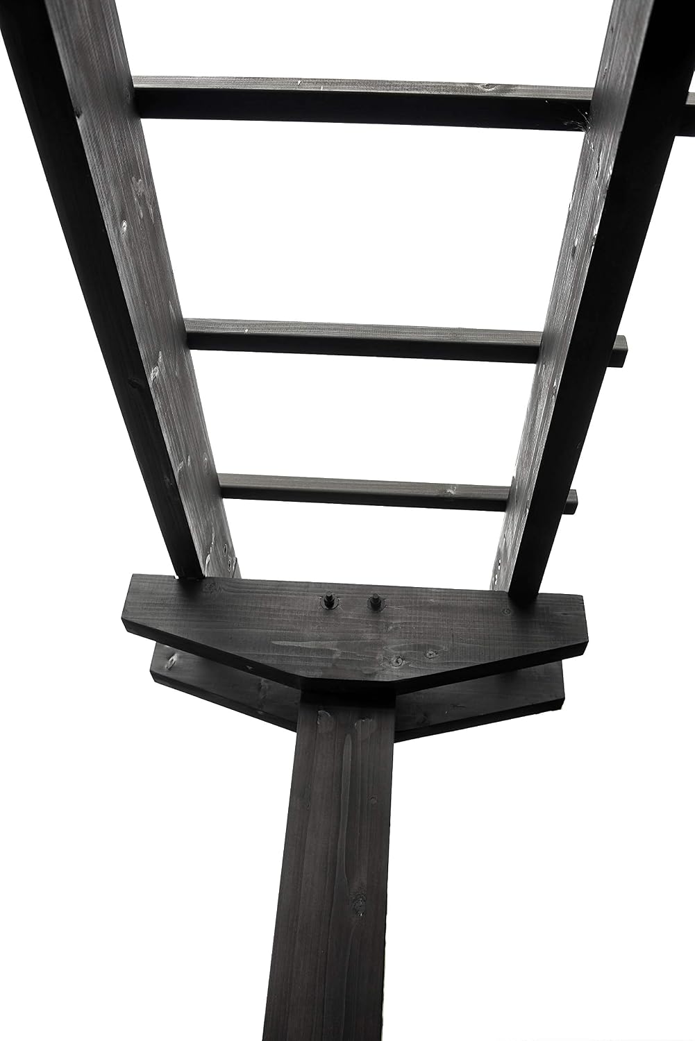 vita charcoal gray wildwood cedar arbor – 72", close-up detail