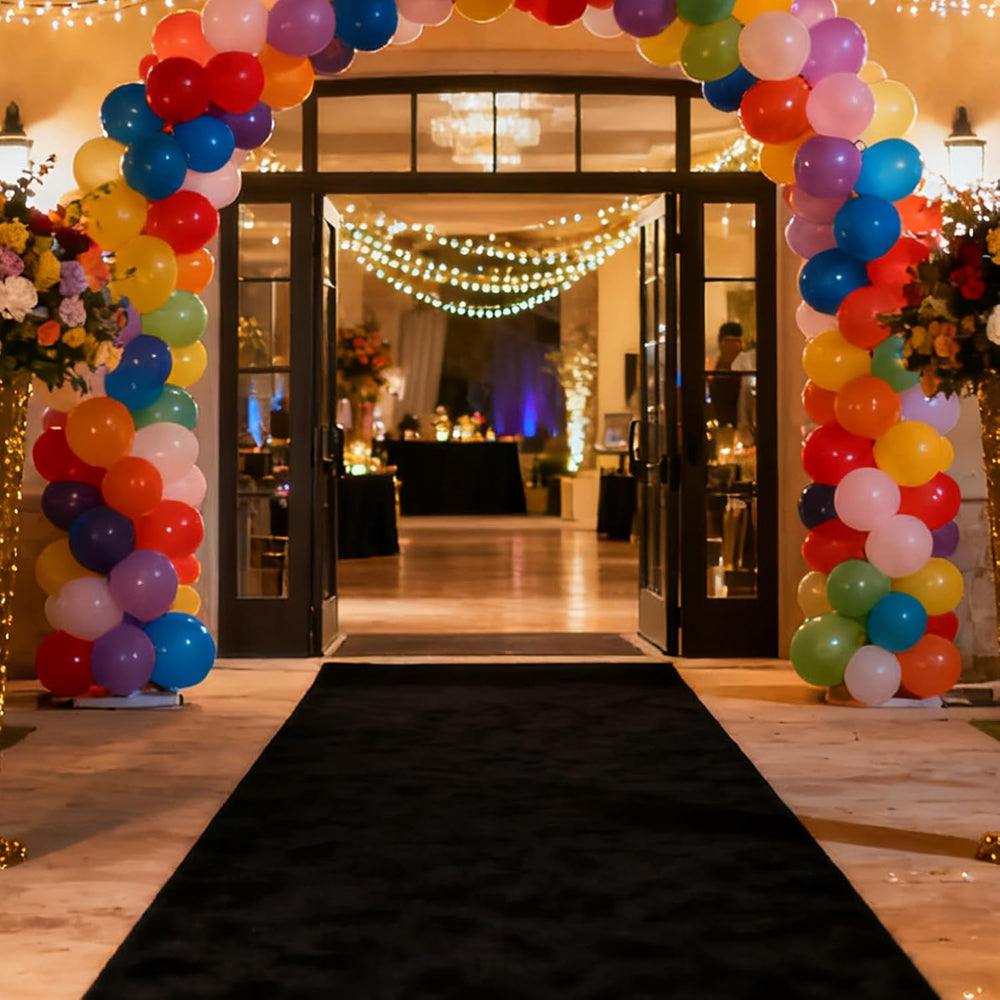 2.6x30ft Black Carpet Runner for Party&Prom 350GSM Felt Fabric