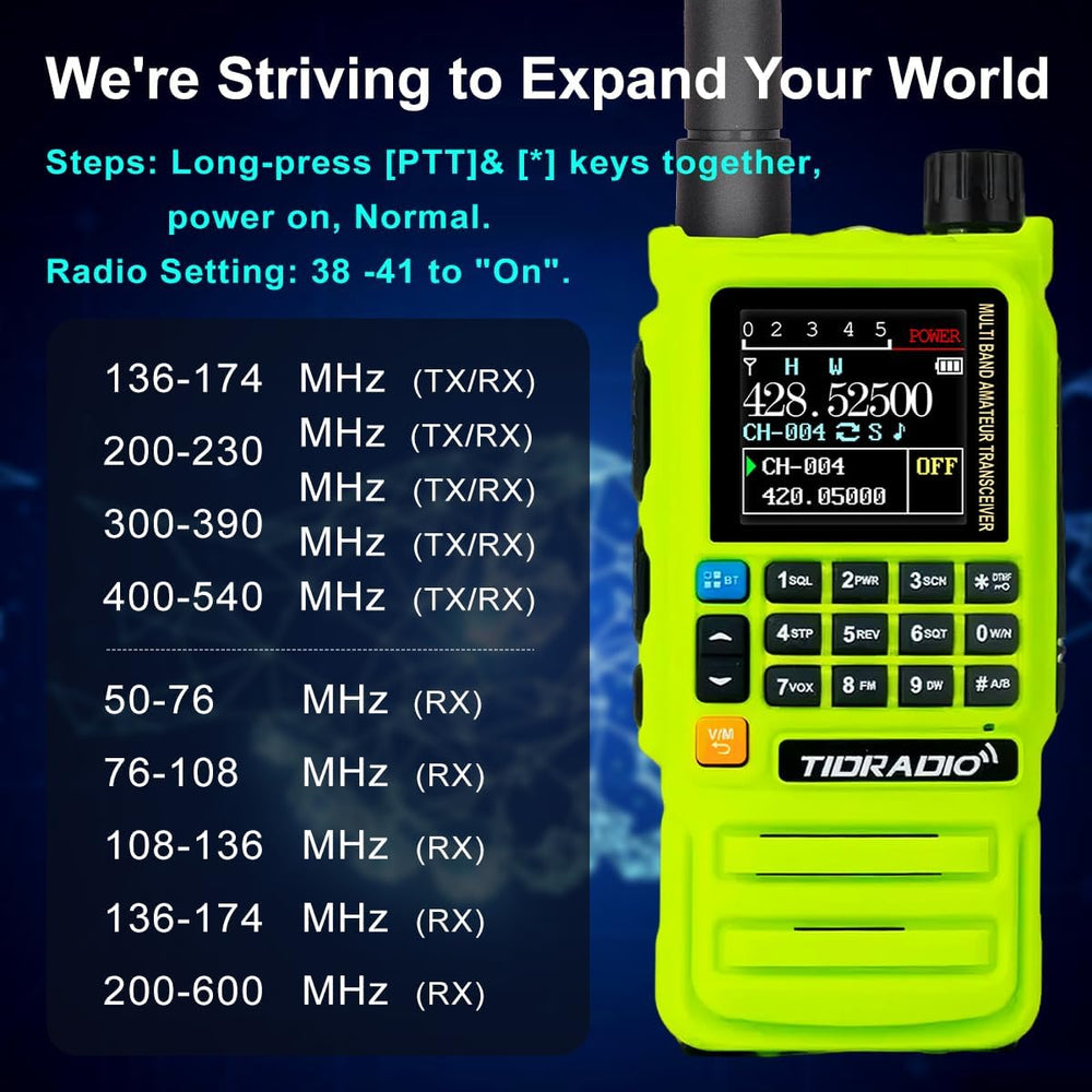 TIDRADIO TD-H3 Plus Ham Radio Handheld, Bluetooth-Headphone-connectable,Wirel...