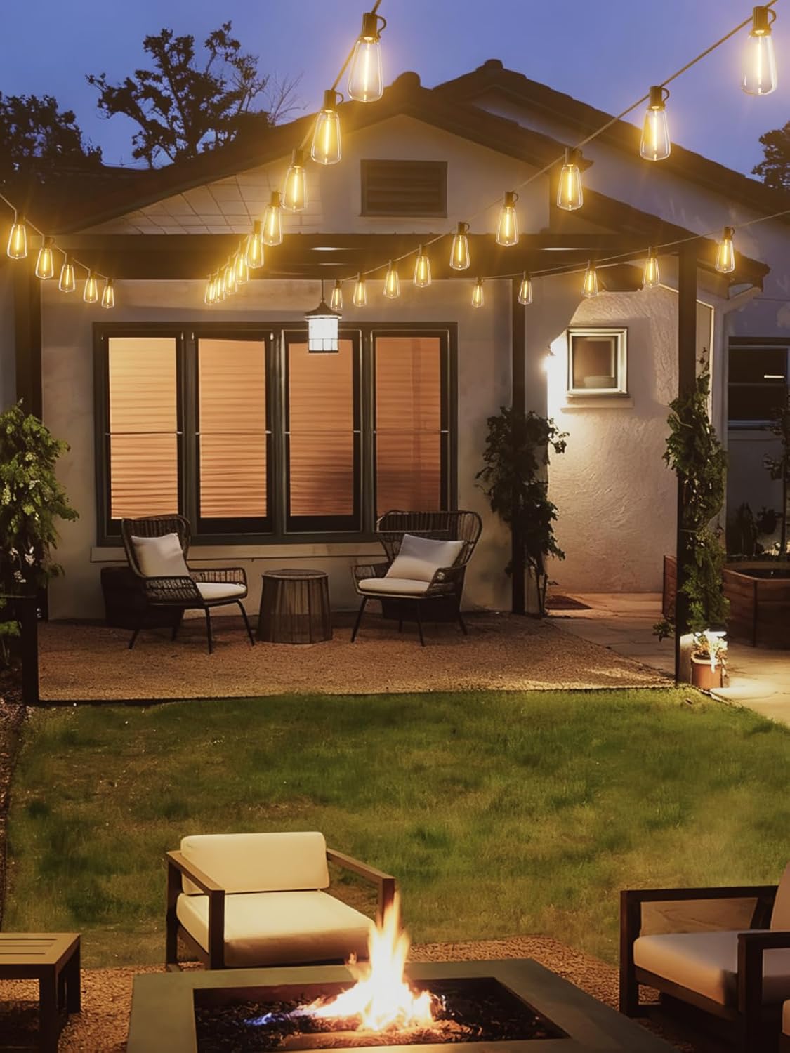 svater outdoor string lights 100 ft, outside led, view 9