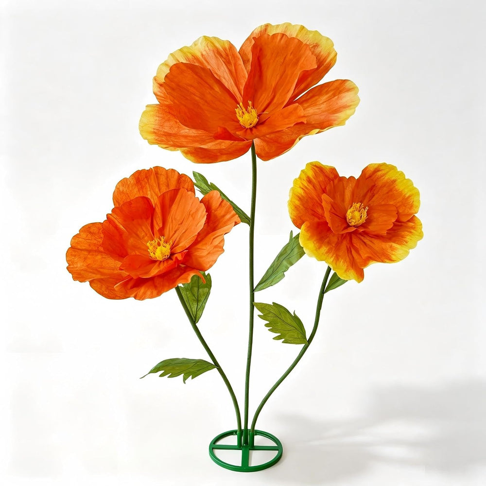 Gradient Paper Flowers, Large Standing Artificial Flower Decor