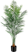 6.5ft Artificial Palm Tree Outdoor, Large Fake Tropical Areca Palm with 18 Trunks, Tall Faux Floor Plants for Indoor Living Rooms Offices Bedroom Home Decor