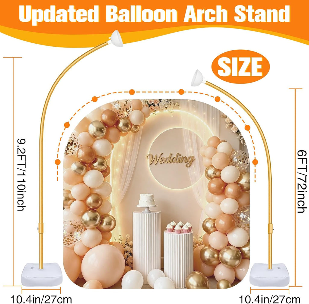 Balloon Arch Kit for Wedding Decoration 9.2FT & 6FT - Gold