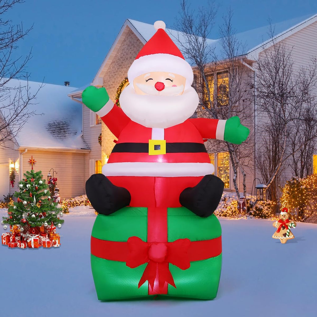 COMIN 7 FT Christmas Santa Inflatables Outdoor Decorations