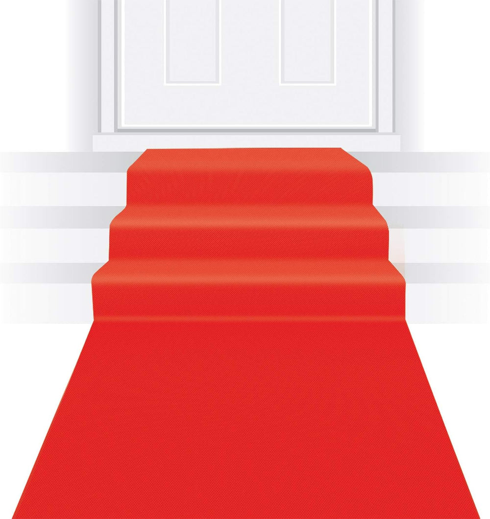 Beistle Red Carpet Runners – 2-Pack Hollywood Party Aisle Decorations with Do...