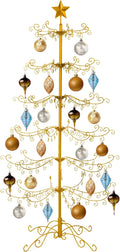 Best Choice Products 6ft Wrought Iron Ornament Display Christmas Tree w/Easy Assembly and Stand - Gold