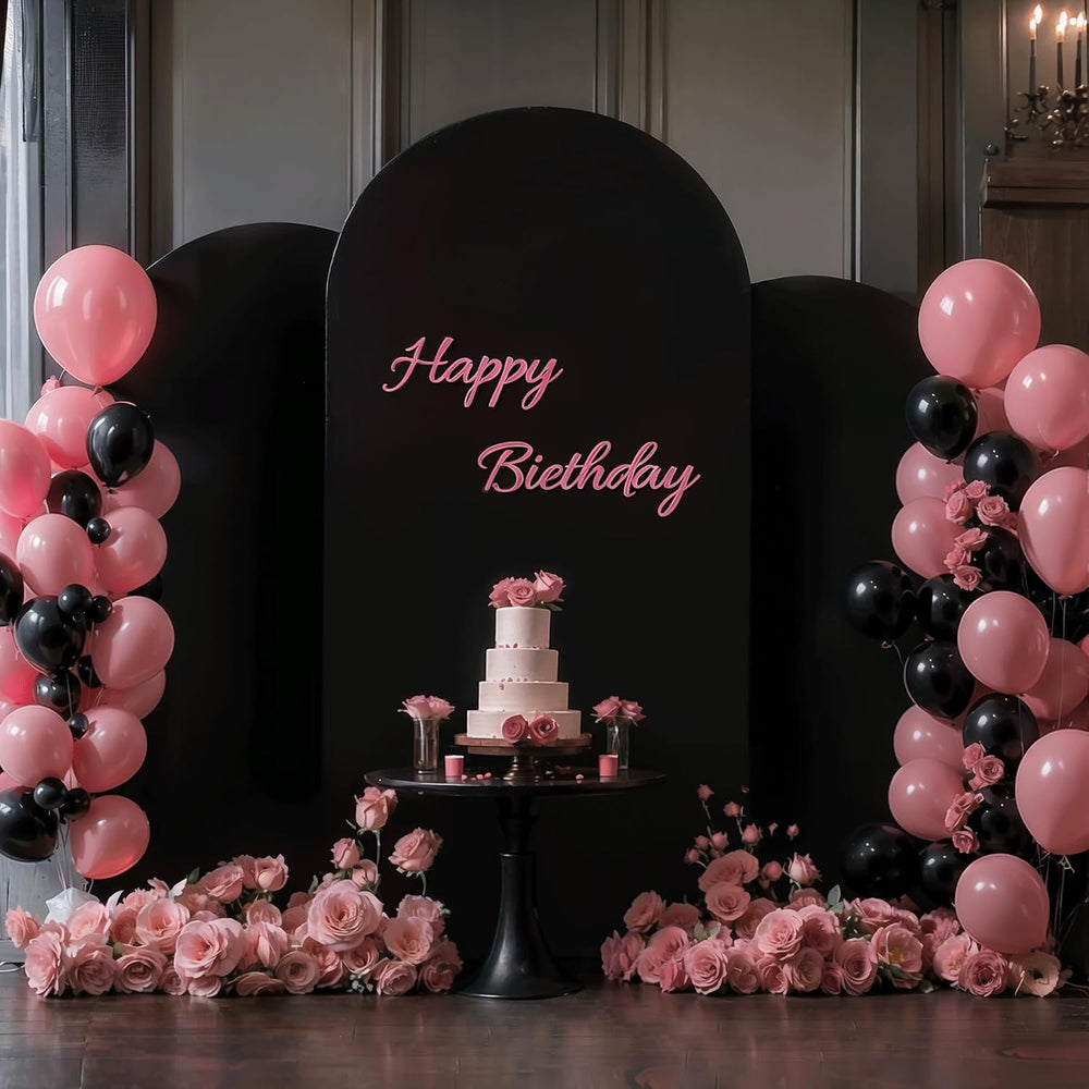 Red Black Arch Backdrop Cover Set of 3 6.6FT 7.2FT 8FT Wedding Arch Covers St...