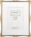 8 x 10'' Premium Alloy Gold Photo Frame with Acid Free 5x7'' Mat - High-End Décor Metal Frames 5x7'' with Black Velvet Back