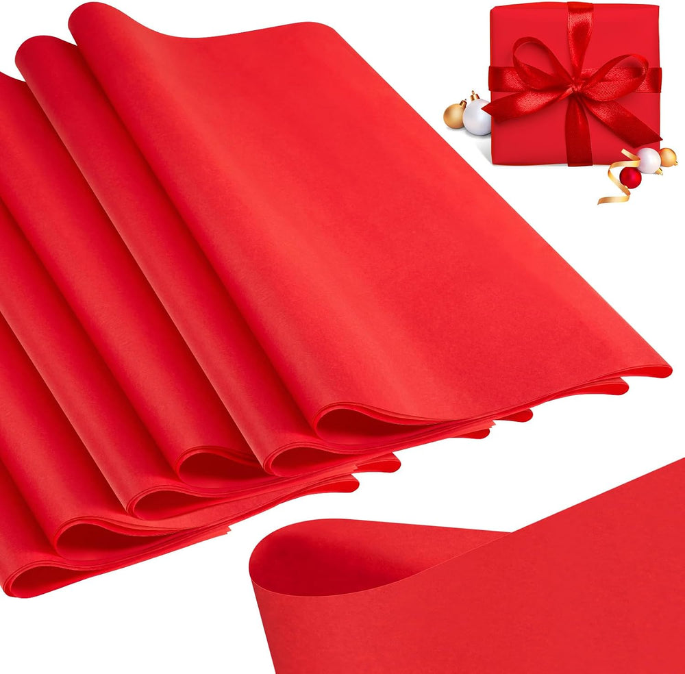 500 Sheet Red Tissue Paper Bulk 15 x 20 Inch for Christmas Wedding Gift Bag