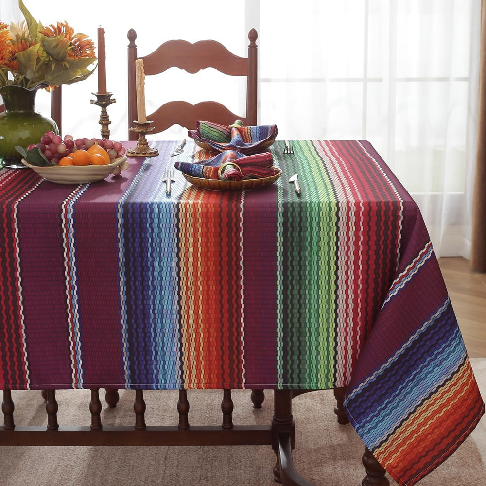 Mexican Fiesta Party Tablecloth Rectangle 60x120 Inch, Mexico Table Cloth