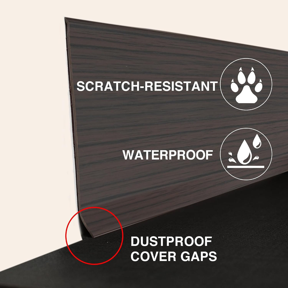 Black Walnut Wall Molding Trim 3 Inch x 20 Feet, Wall Base Baseboard Molding ...