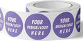 150 Custom Circle/Square BOPP Roll Labels- Personalized Stickers for Business Logo, Party, Wedding Favor, Baby Shower-Any Design Text + Image, Matte/Gloss Finish (4 Inch Circle)
