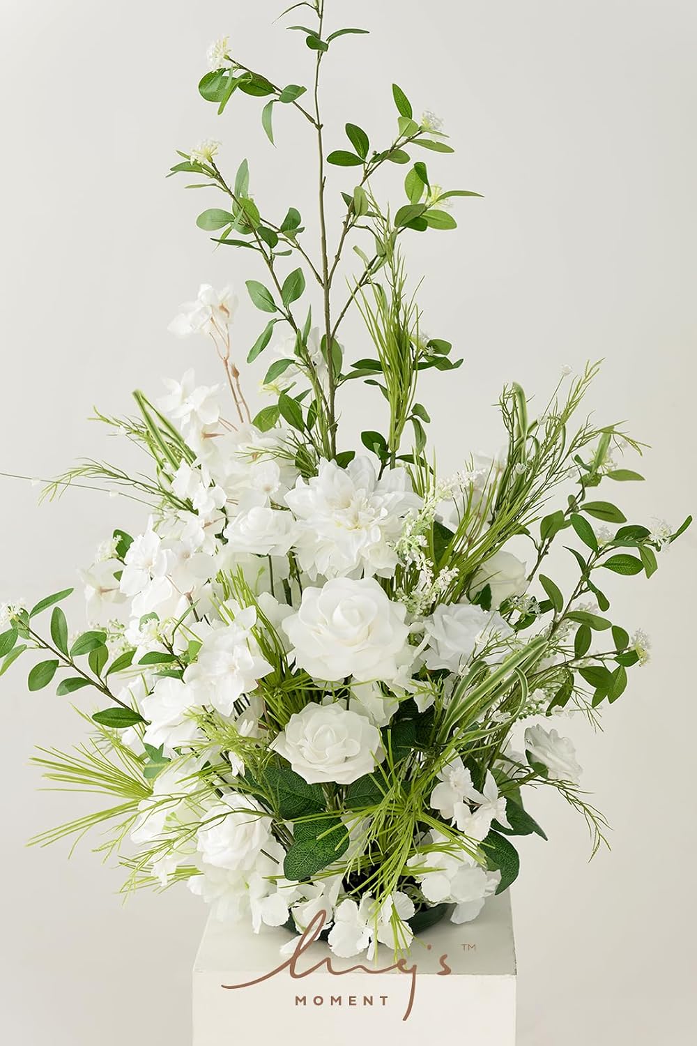Ling's moment Large Free-Standing Flowers, Wedding Arch, 36", 2pcs, ...