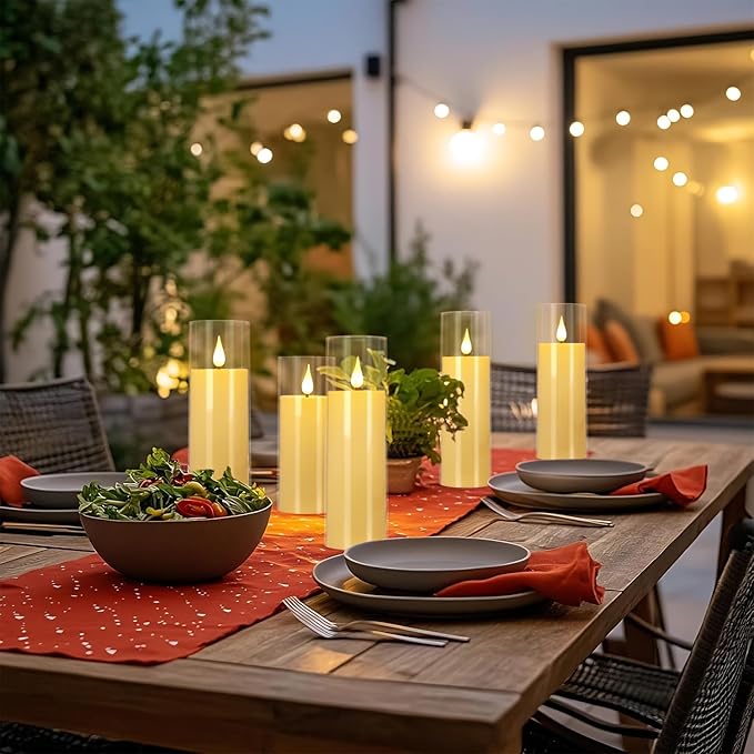 24-Pack A-Series Acrylic LED Flameless Candles with Remote Control - Perfect for Families, Parties, and Special Occasions