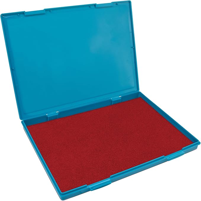 MaxMark Extra Large Crimson Red Ink Stamp Pad - 8.25" x 11.5" - Industrial Felt Pad - Crimson Red Color