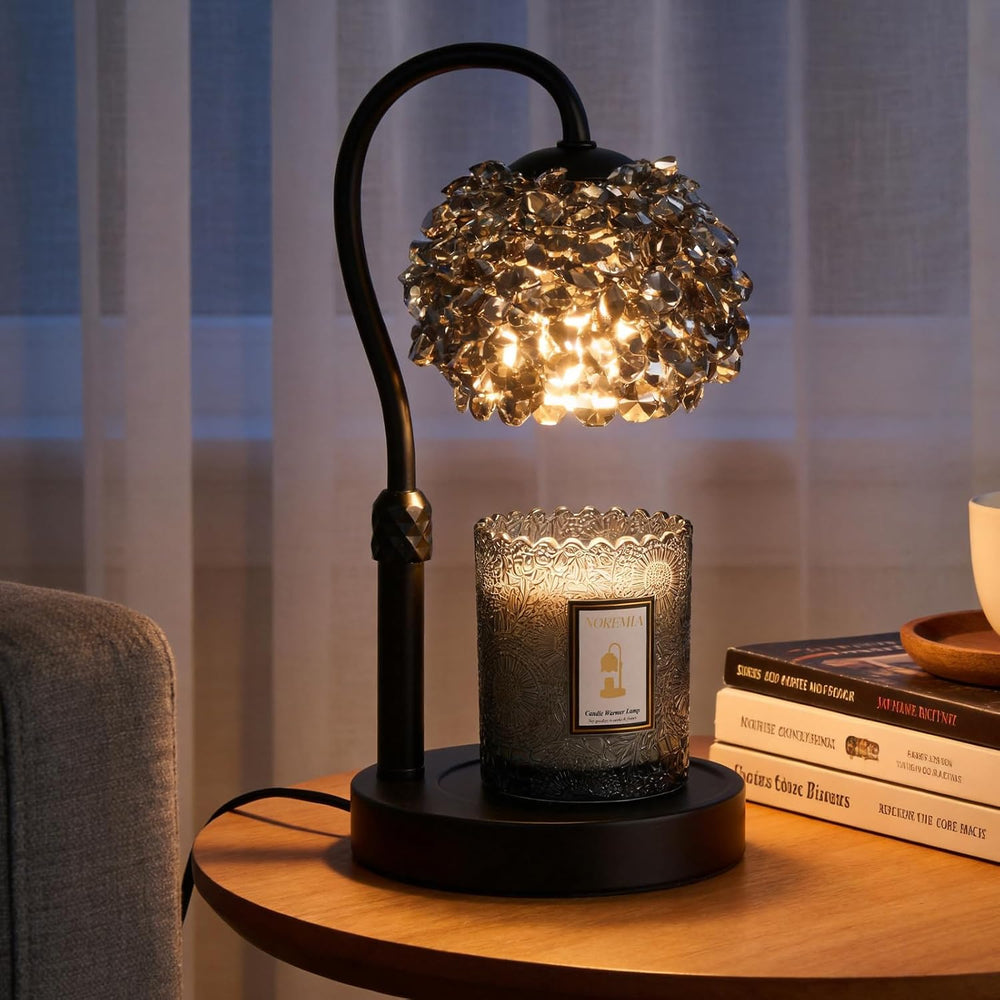 Luxury Crystal Candle Warmer Lamp with Timer & Dimmer