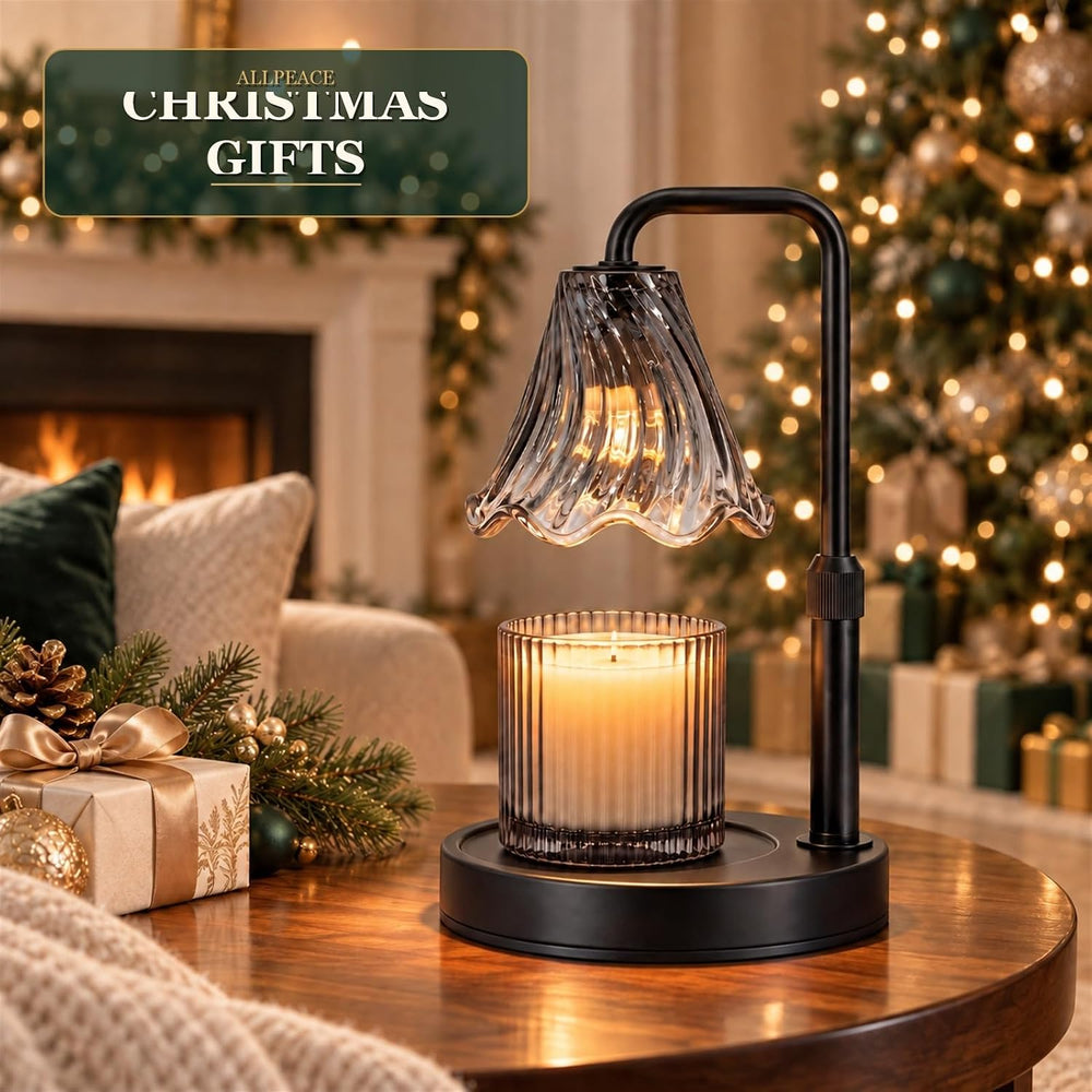 Candle Warmer Lamp with Timer Dimmer, Height Adjustable with 2 Bulbs
